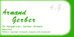 armand gerber business card